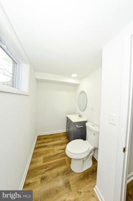 Bathroom, Interior, Recessed Lighting, Wood Texture Flooring