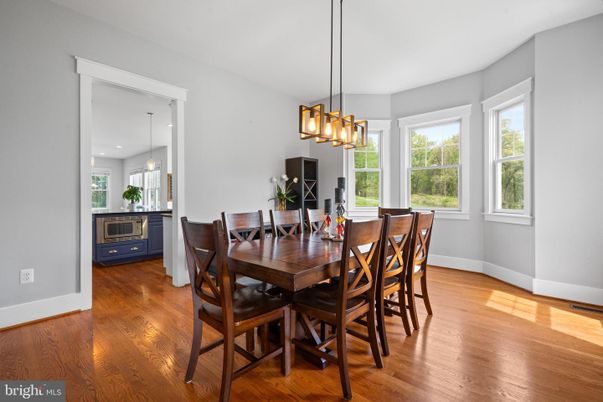 Chandelier, Dining room, Interior, Pendant Lights, Wood Texture Flooring