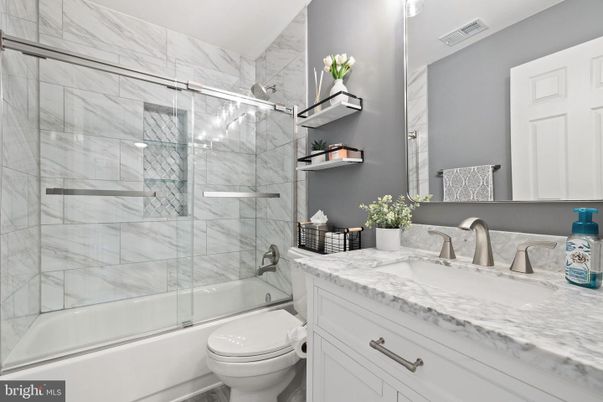 Bathroom, Glass Shower, Interior, Marble Walls