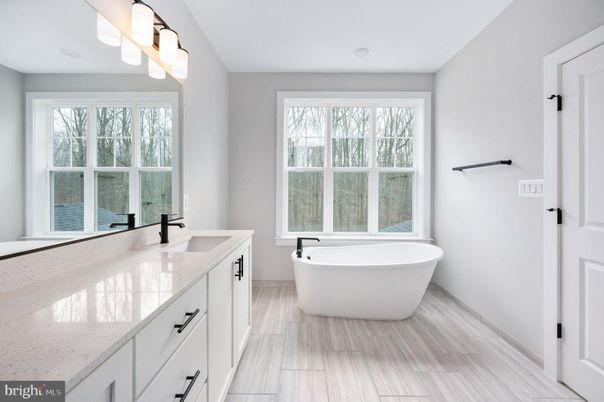 Bathroom, Dual Sink Vanities, Free Standing Baths, Interior, Recessed Lighting
