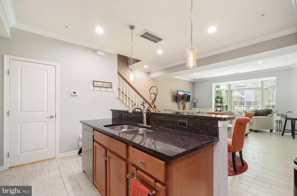 Dining room, Interior, Kitchen, Living room, Pendant Lights, Recessed Lighting, Wood Texture Flooring