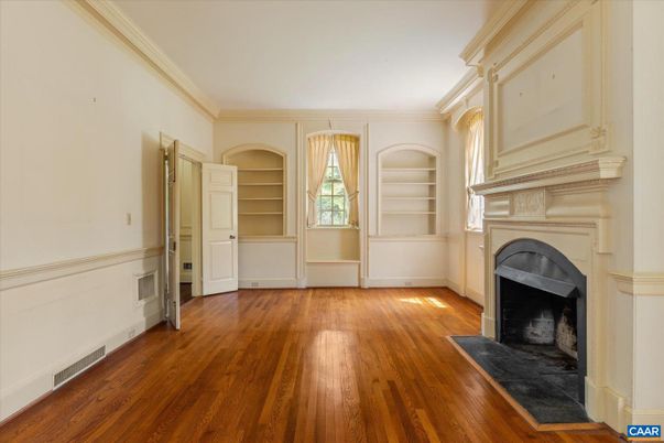Empty room, Fireplace, Interior, Wood Texture Flooring