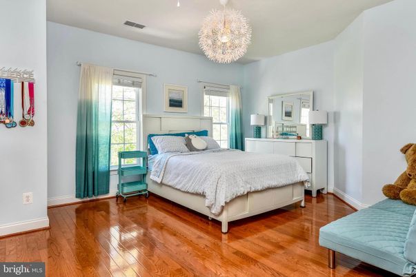 Bedroom, Chandelier, Interior, Wood Texture Flooring