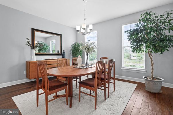 Chandelier, Dining room, Interior, Pendant Lights, Wood Texture Flooring