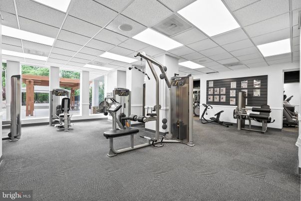 Fitness Equipment, Gym, Interior, Recessed Lighting