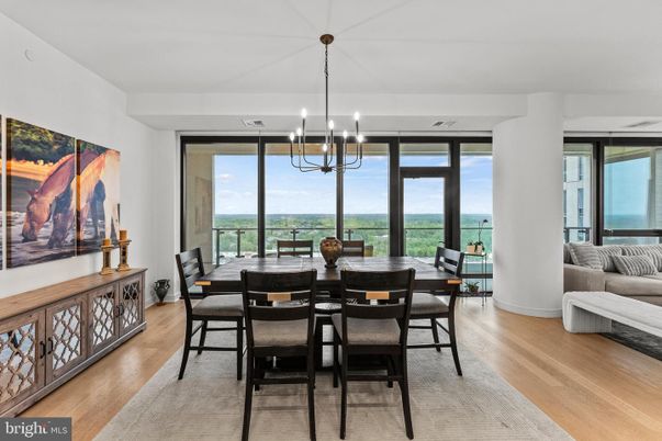 Chandelier, Dining room, Interior, Water, Wood Texture Flooring