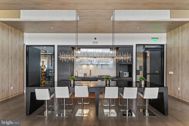 Interior, Kitchen, Pendant Lights, Wood Texture Flooring