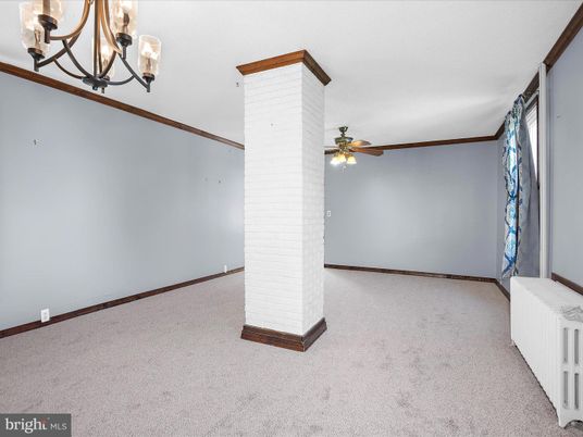 Chandelier, Empty room, Interior