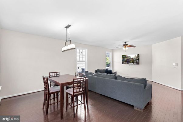 Dining room, Interior, Living room, Pendant Lights, Wood Texture Flooring