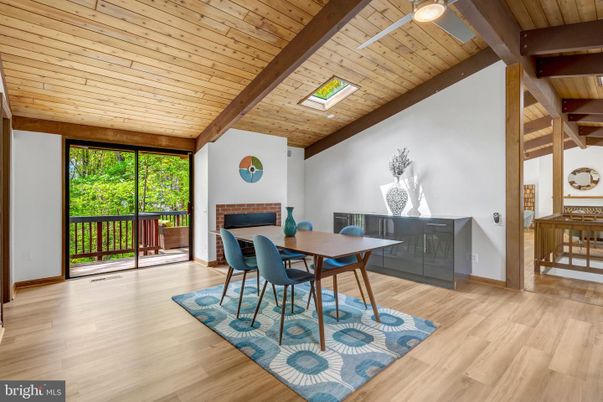 Dining room, Interior, Wooden Beams, Wooden Ceilings, Wood Texture Flooring
