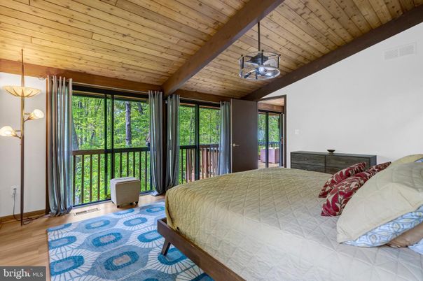 Bedroom, Interior, Wooden Beams, Wooden Ceilings, Wood Texture Flooring
