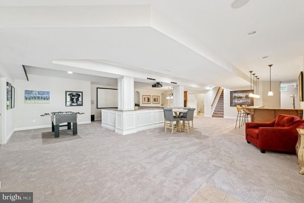 Billiard Table, Dining room, Game Room, Interior, Living room, Pendant Lights, Recessed Lighting