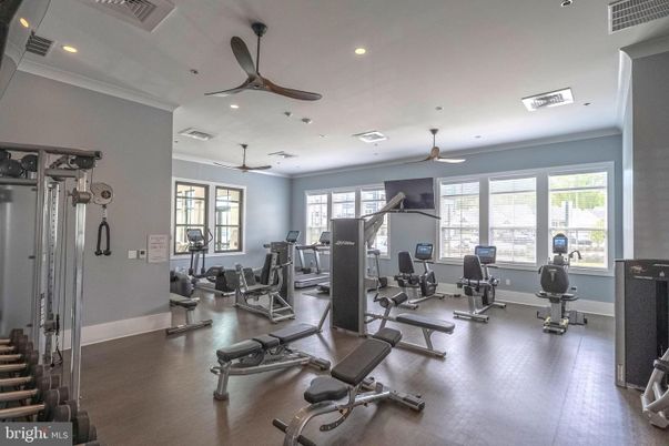 Fitness Equipment, Gym, Interior, Recessed Lighting