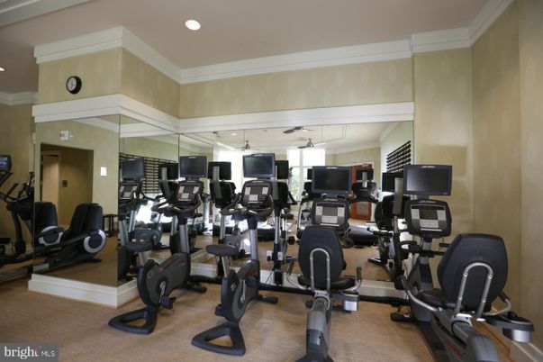 Fitness Equipment, Gym, Interior, Recessed Lighting