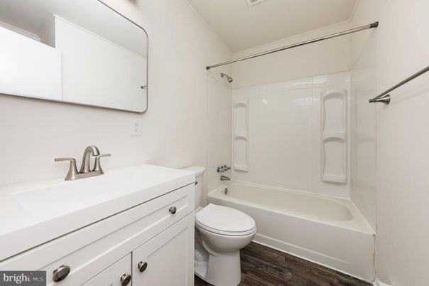 Bathroom, Glass Shower, Interior, Wood Texture Flooring