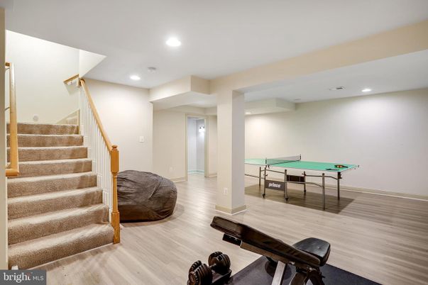 Game Room, Interior, Recessed Lighting, Wood Texture Flooring