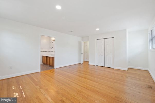Bathroom, Empty room, Interior, Recessed Lighting, Wood Texture Flooring
