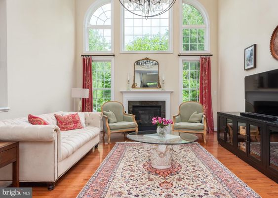 Chandelier, Fireplace, Interior, Living room, Wood Texture Flooring
