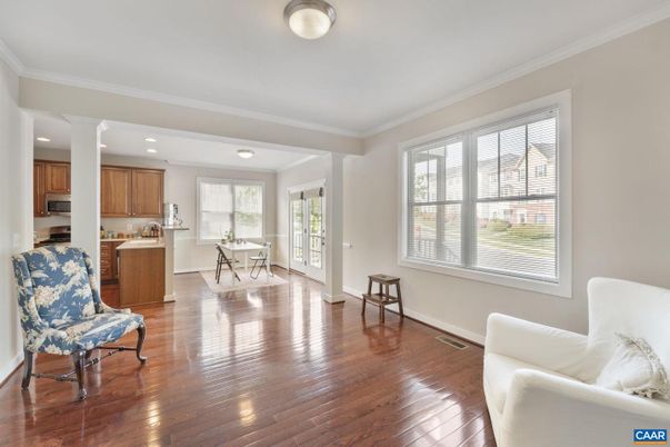 Dining room, Interior, Kitchen, Recessed Lighting, Wood Texture Flooring
