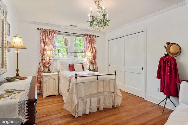 Bedroom, Chandelier, Interior, Wood Texture Flooring