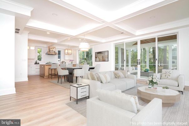 Dining room, Interior, Kitchen, Living room, Pendant Lights, Recessed Lighting, Wood Texture Flooring