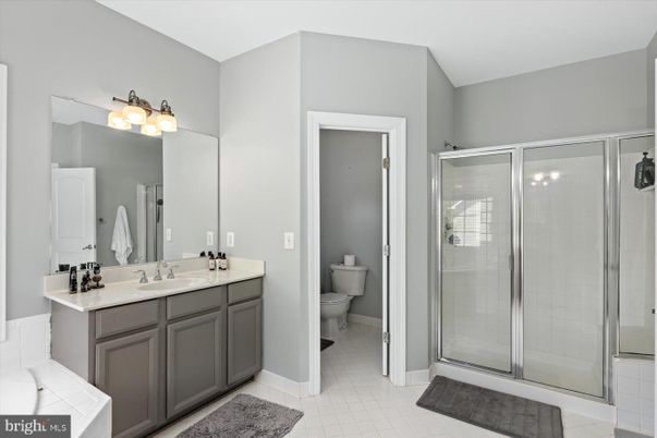 Bathroom, Dual Sink Vanities, Glass Shower, Interior