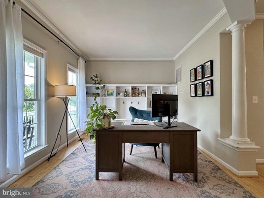 Home Office, Interior, Wood Texture Flooring