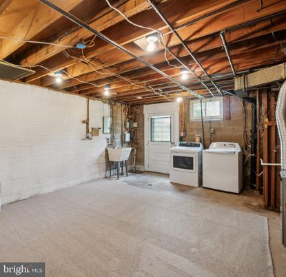 Interior, Stone Walls, Washer, Wooden Beams, Wooden Ceilings