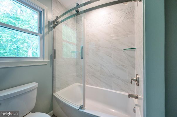 Bathroom, Glass Shower, Interior, Marble Walls