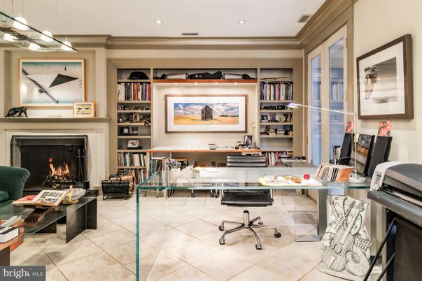 Fireplace, Home Office, Interior, Living room, Recessed Lighting