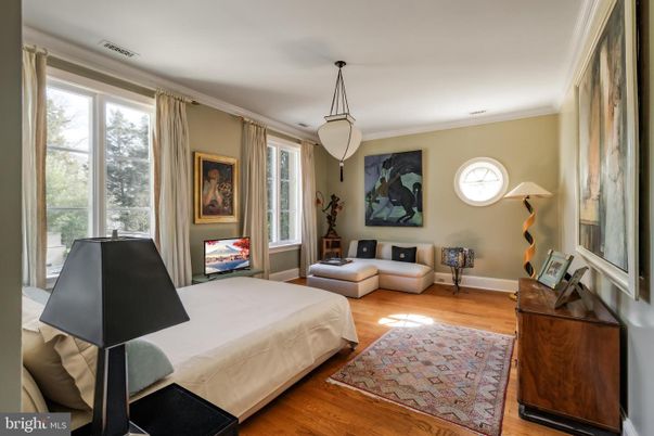 Bedroom, Interior, Pendant Lights, Wood Texture Flooring