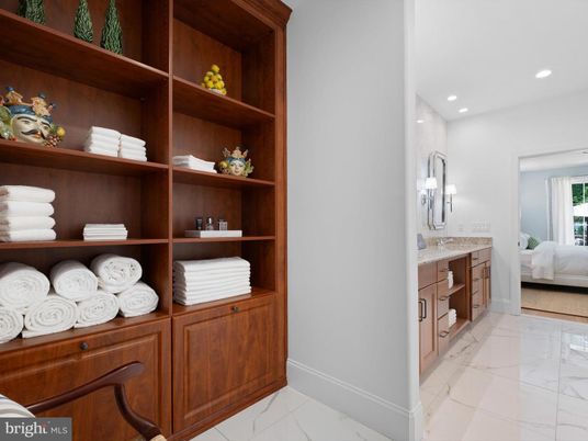Bedroom, Interior, Marble, Recessed Lighting
