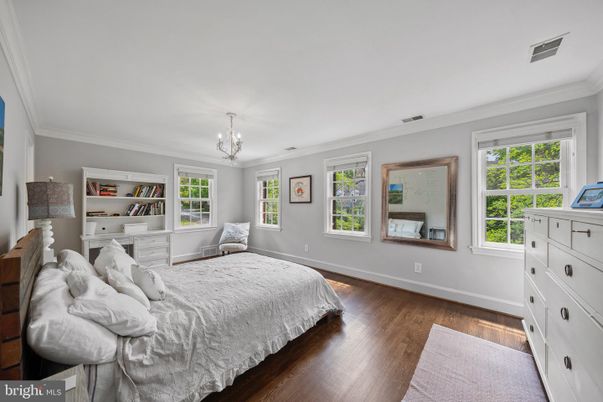 Bedroom, Chandelier, Interior, Wood Texture Flooring