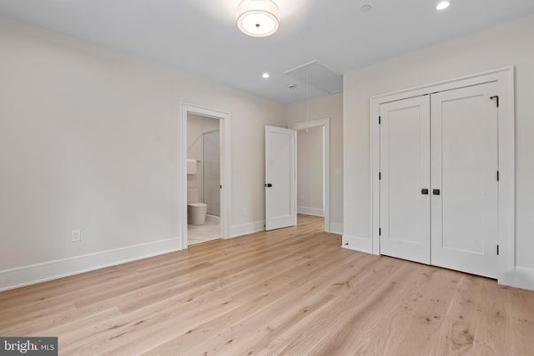 Bathroom, Empty room, Interior, Recessed Lighting, Wood Texture Flooring