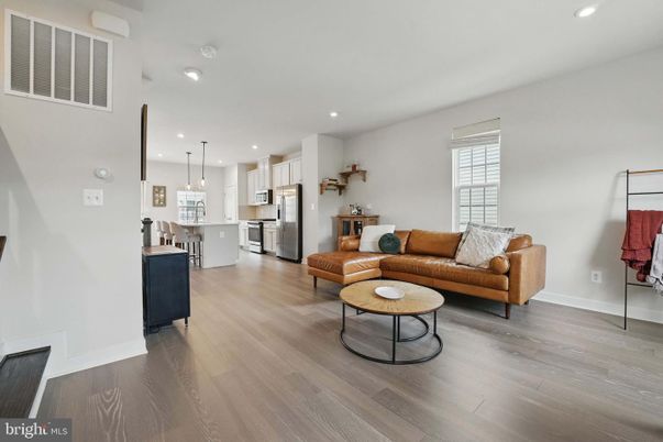 Interior, Kitchen, Living room, Pendant Lights, Recessed Lighting, Stainless Steel Appliances, Wood Texture Flooring