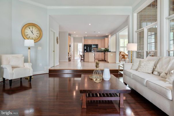 Interior, Kitchen, Living room, Recessed Lighting, Stainless Steel Appliances, Wood Texture Flooring