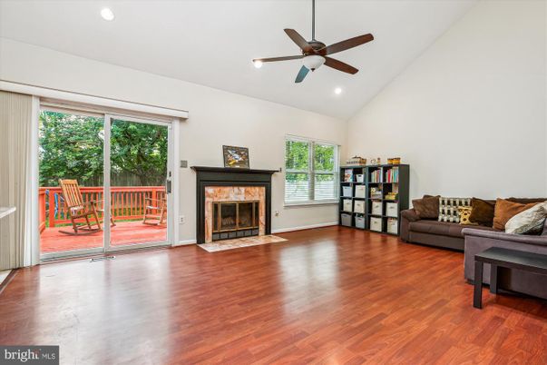 Empty room, Fireplace, Interior, Recessed Lighting, Wood Texture Flooring