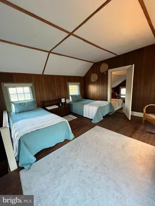 Bedroom, Interior, Wood Texture Flooring, Wooden Walls