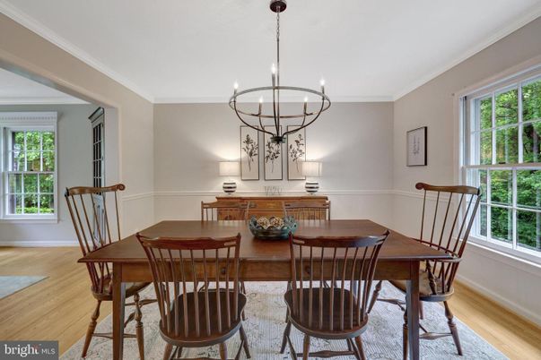 Chandelier, Dining room, Interior, Pendant Lights, Wood Texture Flooring