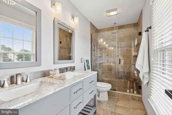Bathroom, Dual Sink Vanities, Glass Shower, Interior