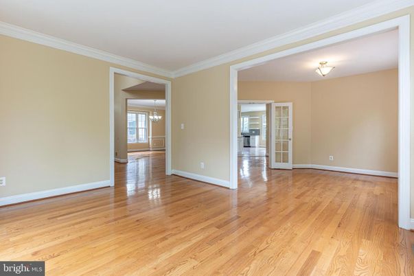 Empty room, Interior, Pendant Lights, Wood Texture Flooring