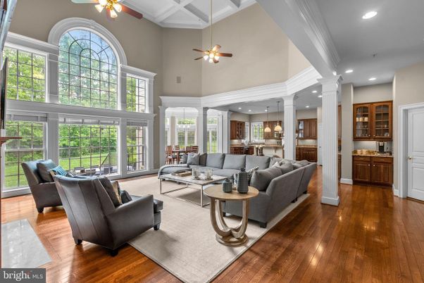 Interior, Kitchen, Living room, Recessed Lighting, Wood Texture Flooring