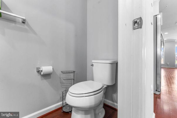 Bathroom, Interior, Recessed Lighting, Wood Texture Flooring