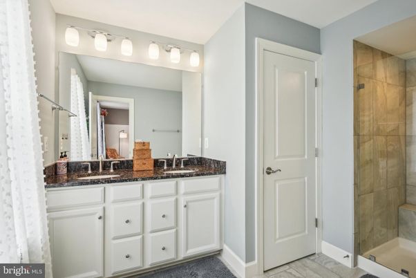 Bathroom, Dual Sink Vanities, Glass Shower, Interior