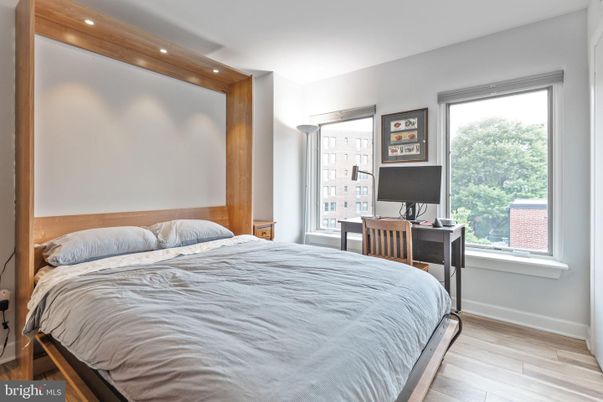 Bedroom, Home Office, Interior, Recessed Lighting, Wood Texture Flooring
