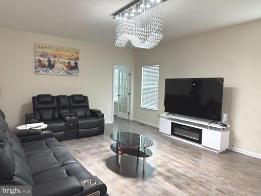 Chandelier, Interior, Living room, Wood Texture Flooring