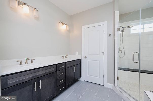 Bathroom, Dual Sink Vanities, Glass Shower, Interior
