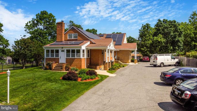 Exterior, Facade, Brick Facade, Solar Panels, Cape Cod
