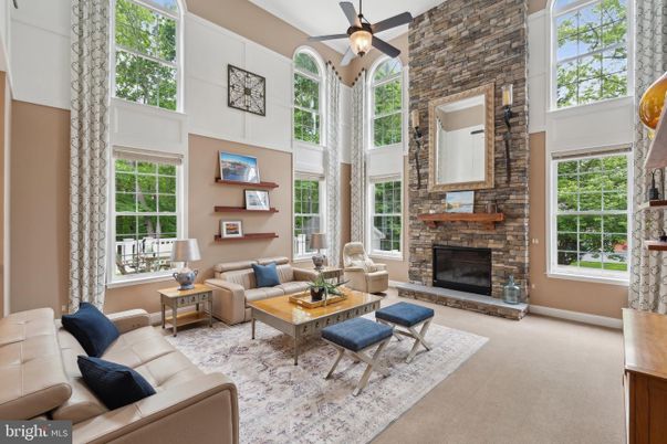 Fireplace, Interior, Living room, Stone Walls
