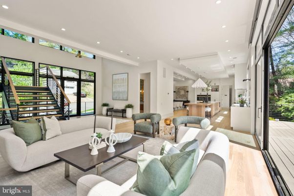 Interior, Kitchen, Living room, Pendant Lights, Recessed Lighting, Wood Texture Flooring